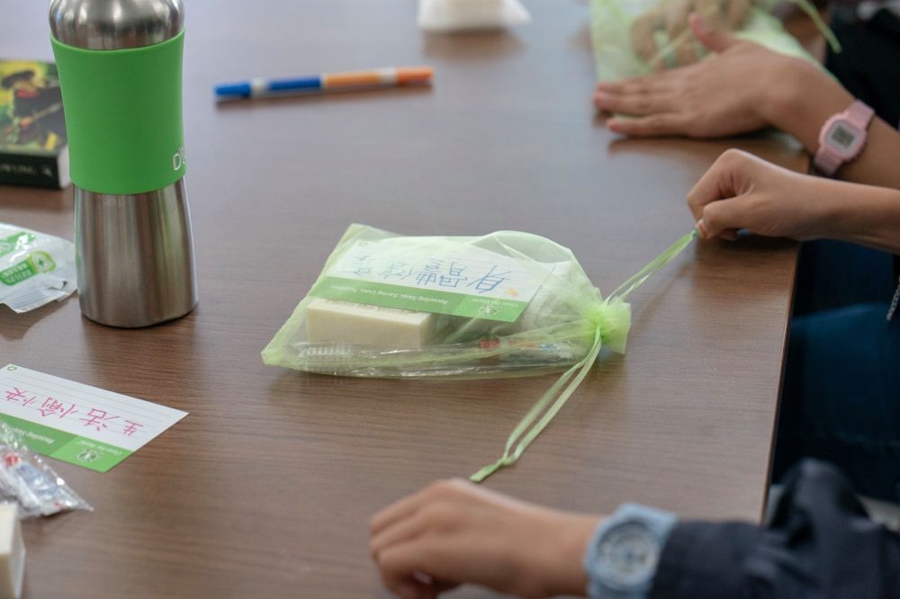 Hygiene Kit Building - hygiene supplies for the needy