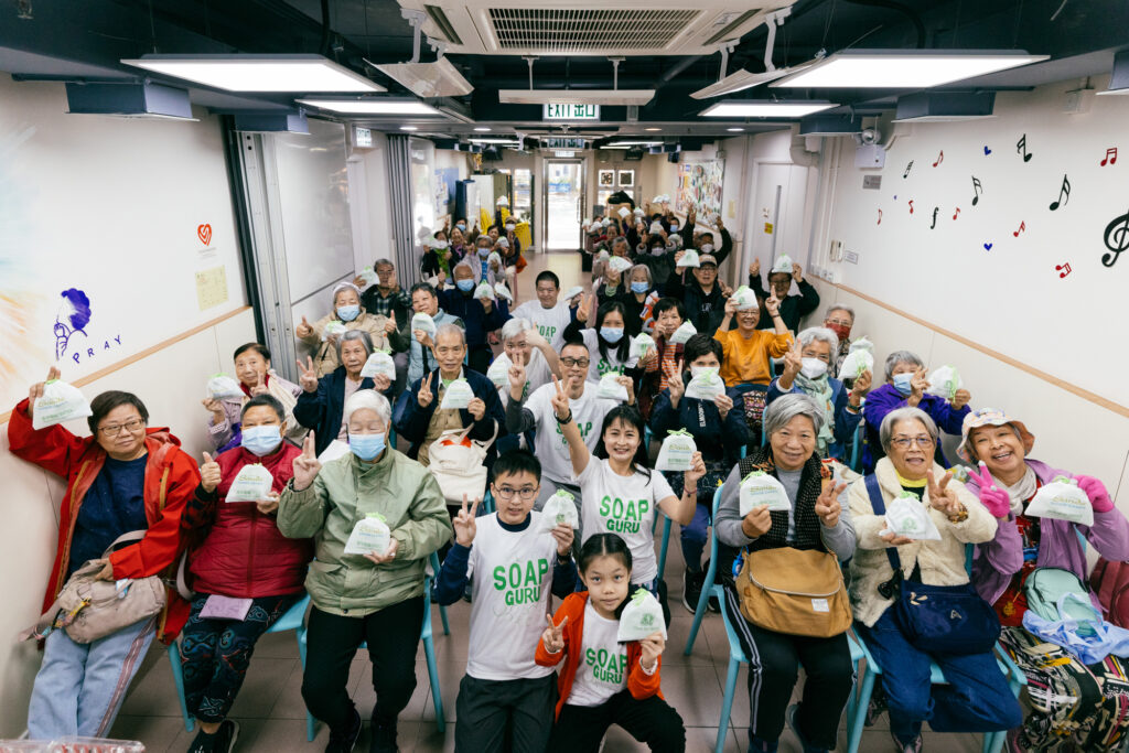 Elderly home group photo • Clean the World Asia charity events